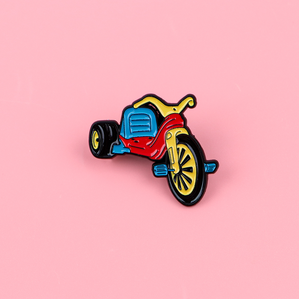 Embroidery Textile - Retro Bicycle Enamel Pin Vintage Brooch