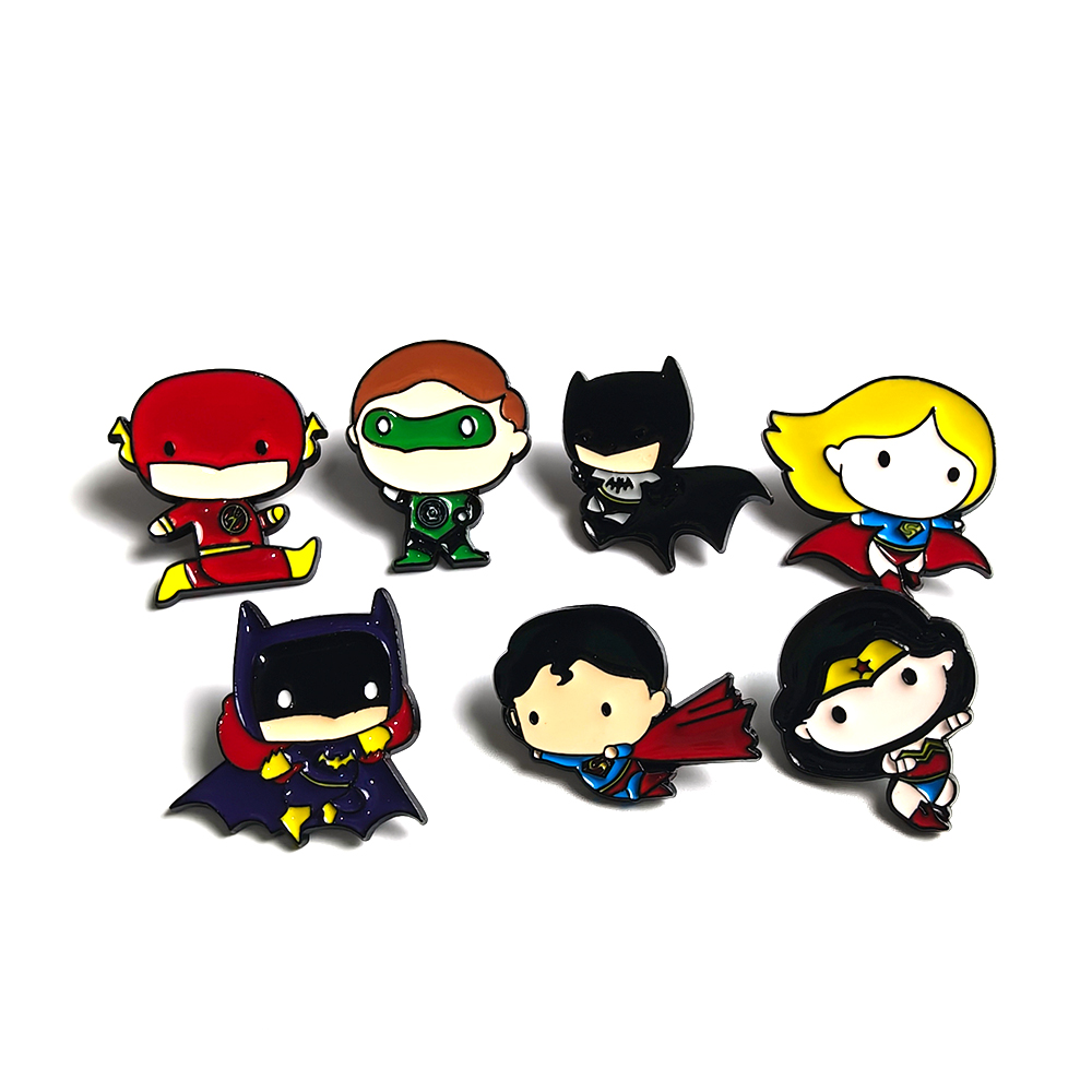 Embroidery Textile - 7pcs Cartoon Anime Enamel Lapel Pins