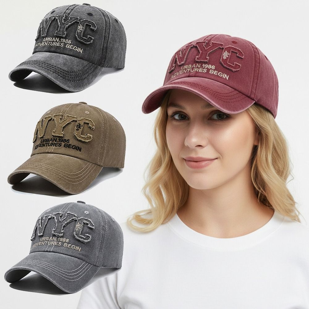Embroidery Nyc - Retro Big Letter NYC Embroidery Baseball