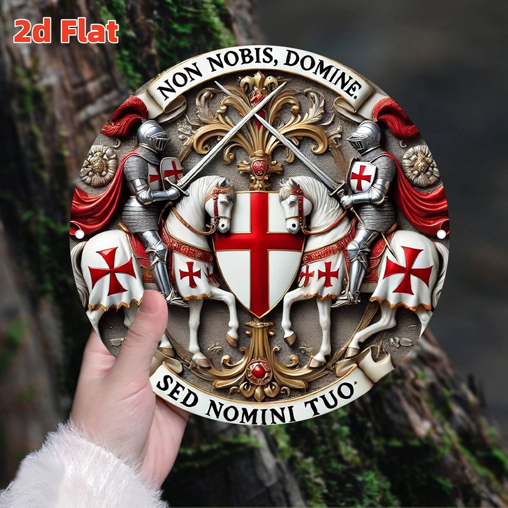 Embroidery Garden - 2D Flat Medieval Templar Knight Emblem
