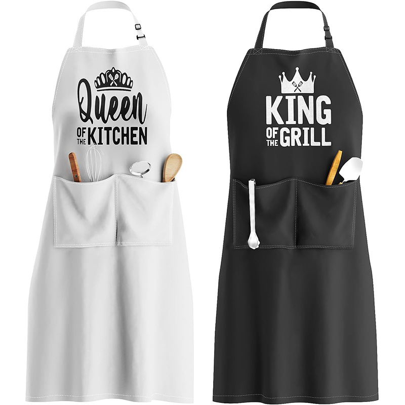 Embroidery Apron - Polyester Neck Adjustable Apron Letter Style