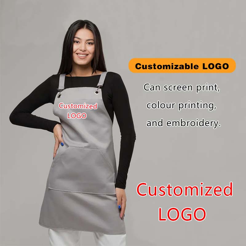 Embroidery Apron - Unisex Customizable Company Logo Kitchen Apron
