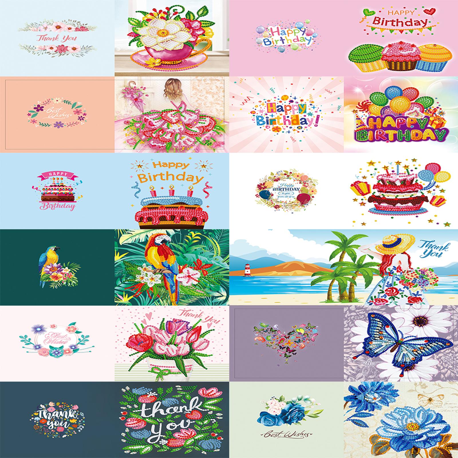 Embroidery Xmas Cards - 12pcs Special-shaped Drill Card Christmas Embroidery