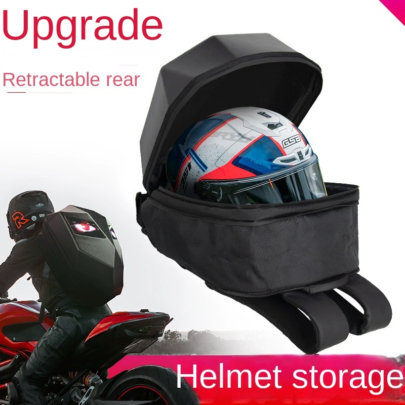 Embroidery Letter - Led Riding Backpack Men Motorcycle Backpack
