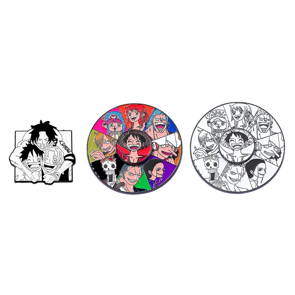 Embroidery Textile - 3 Pcs Anime One Piece Brooch