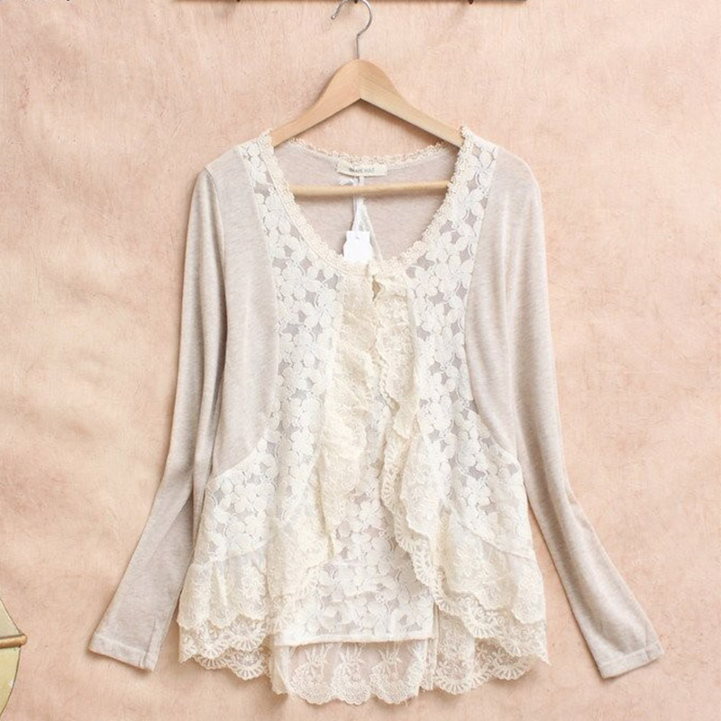 Spring Mori Girl Sweet Shirt W - Embroidery Jersey のレビューと価格