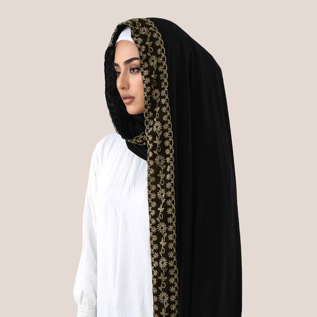 Lace Embroidery Cotton Jersey  - Embroidery Jersey のレビューと価格