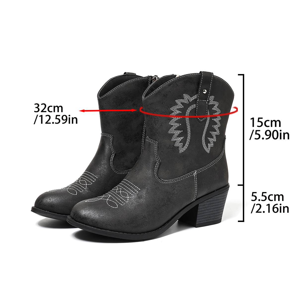 Women's Boots, Large Size, Wes - Embroidery Garments のレビューと価格