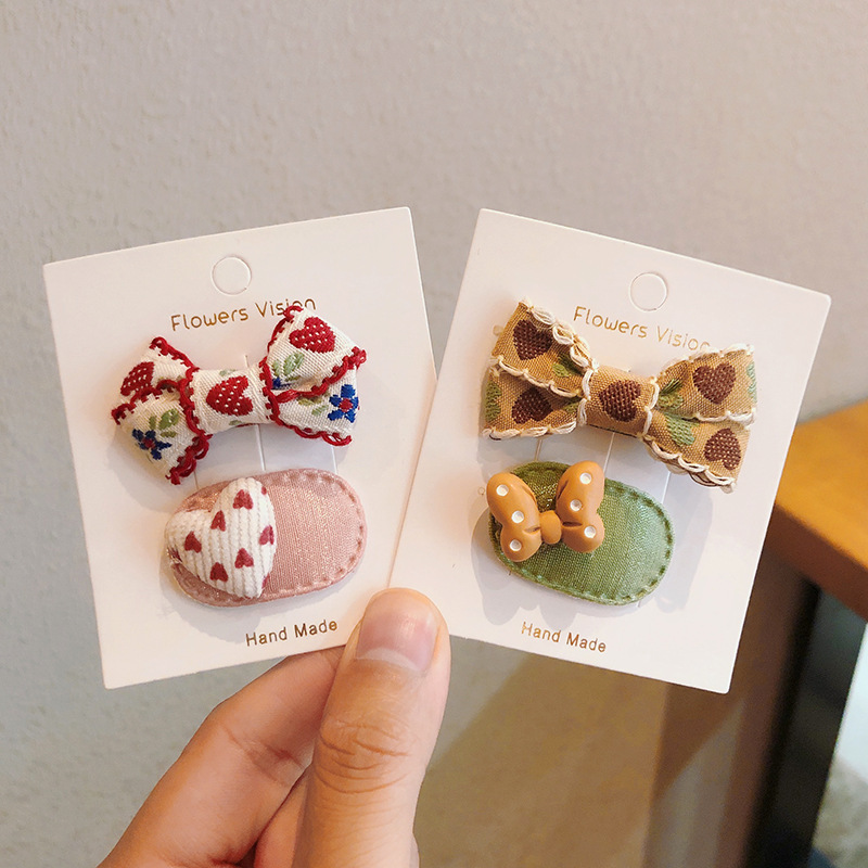 2pcs/lot Children Hair Pins Fl - Embroidery Love のレビューと価格