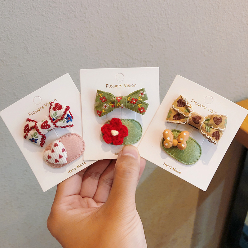 2pcs/lot Children Hair Pins Fl - Embroidery Love のレビューと価格