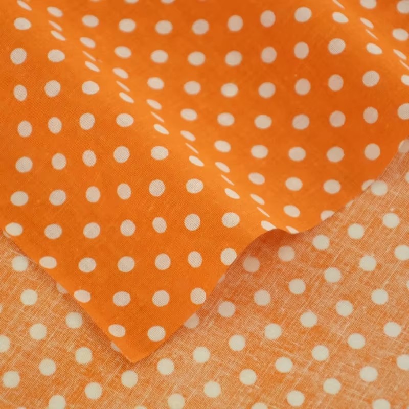 50X150CM White Orange Polka Do - Embroidery Garments のレビューと価格