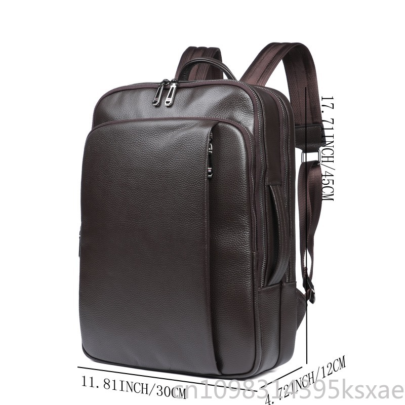 Men's Top Grain Leather Backpa - Embroidery Computer のレビューと価格