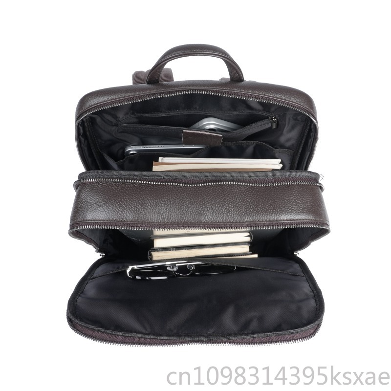 Men's Top Grain Leather Backpa - Embroidery Computer のレビューと価格