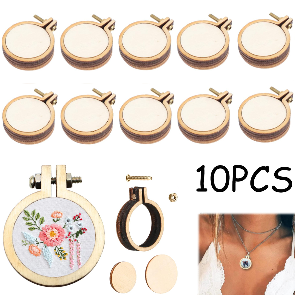 10Pcs/Set Wooden Mini Embroide - Embroidery X Stitch のレビューと価格