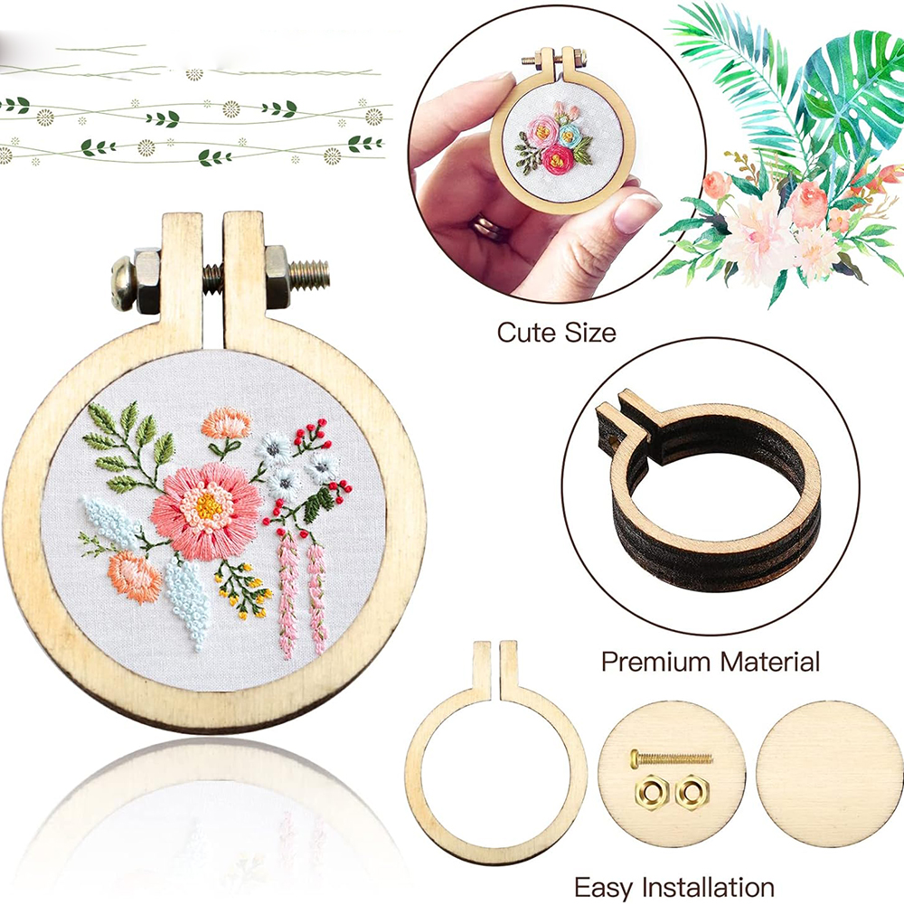 10Pcs/Set Wooden Mini Embroide - Embroidery X Stitch のレビューと価格