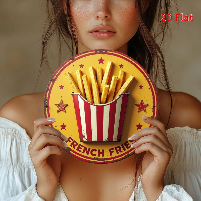 2D Flat, 1pc Retro French Frie - Embroidery Garden のレビューと価格
