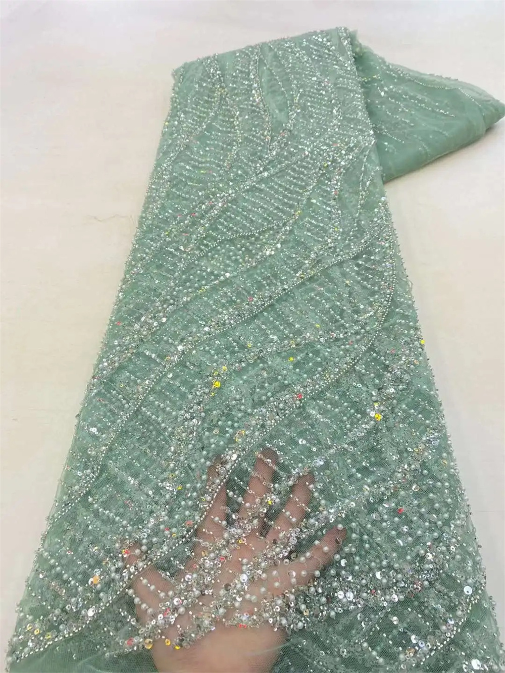African Sequins Beaded Groom L - Embroidery Jersey のレビューと価格