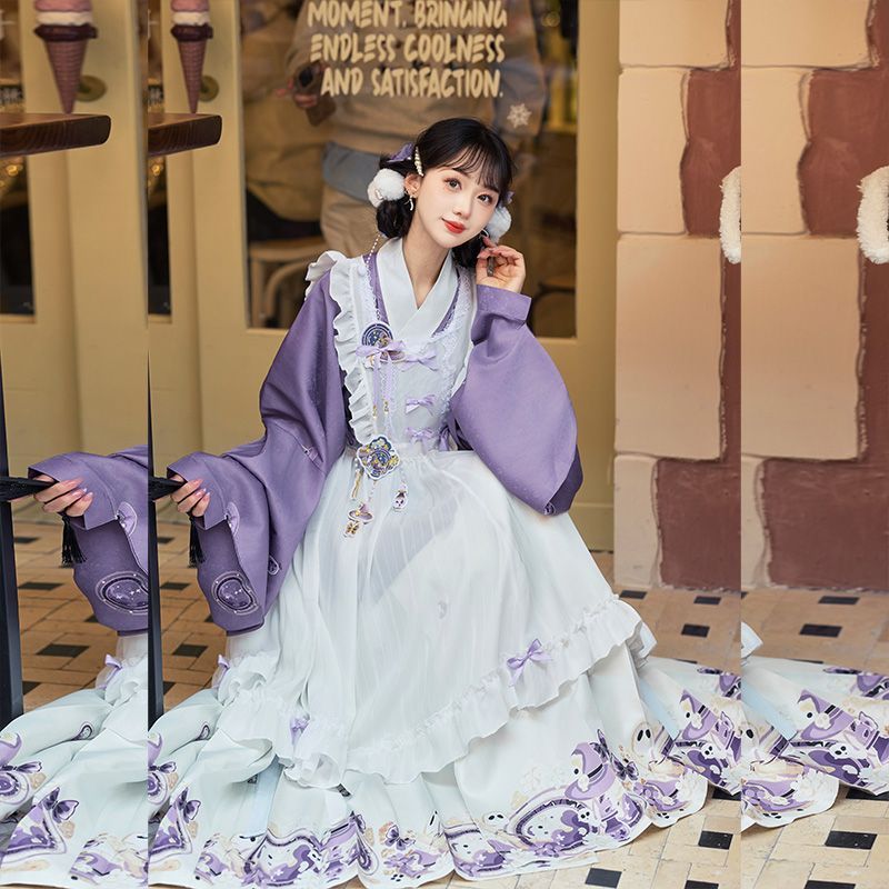 Sweet Chinese Stand Collar Pur - Embroidery Apron のレビューと価格