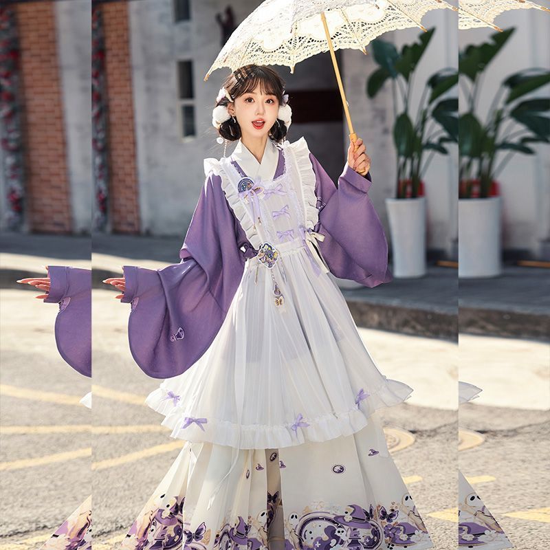 Sweet Chinese Stand Collar Pur - Embroidery Apron のレビューと価格
