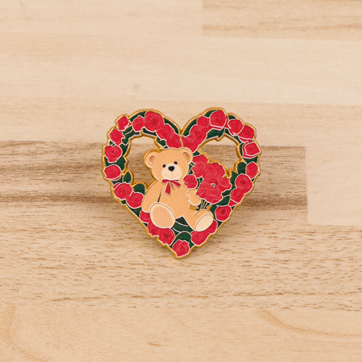 Fox Rose Bear Enamel Pins Anim - Embroidery Textile のレビューと価格