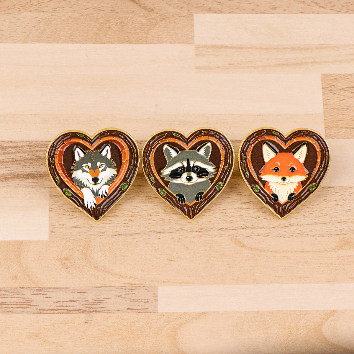 Fox Rose Bear Enamel Pins Anim - Embroidery Textile のレビューと価格