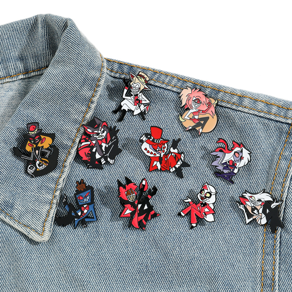Hazbin Hotel Enamel Pin Brooch - Embroidery Textile のレビューと価格