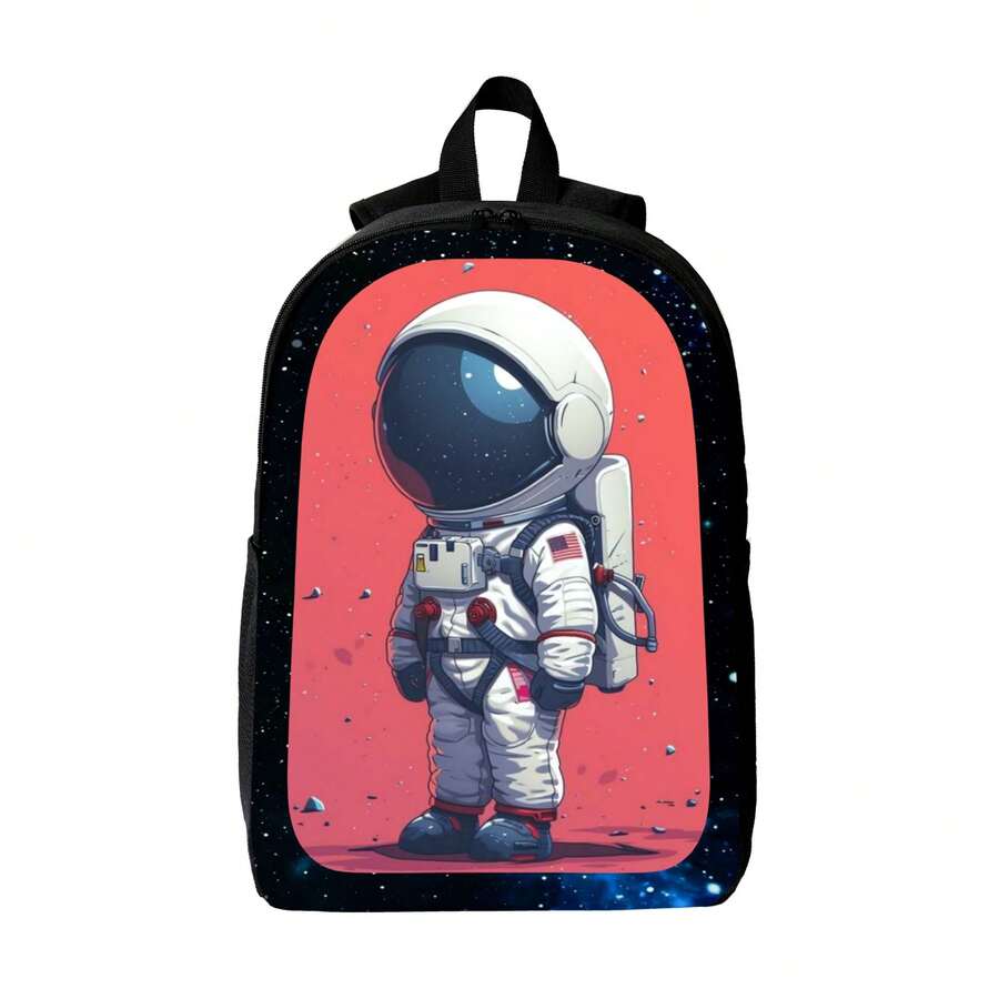 Astronaut Cartoon Print Backpa - Embroidery Computer のレビューと価格