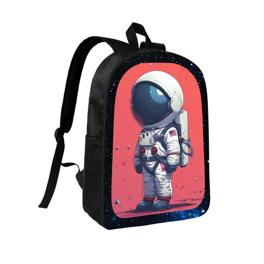 Astronaut Cartoon Print Backpa - Embroidery Computer のレビューと価格