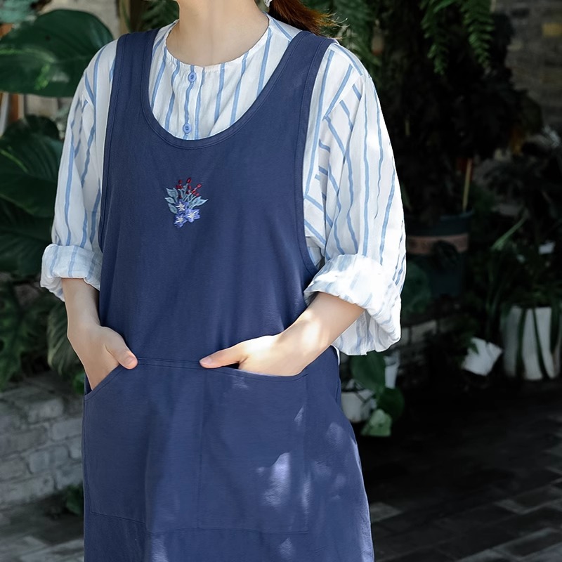 Summer Pure Cotton Embroidery  - Embroidery Apron のレビューと価格