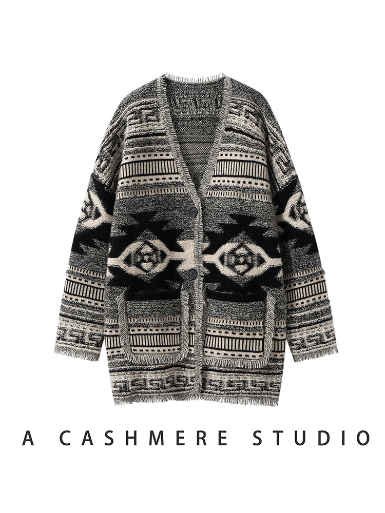 Bohemian Women's Cardigan Swea - Embroidery Towel のレビューと価格