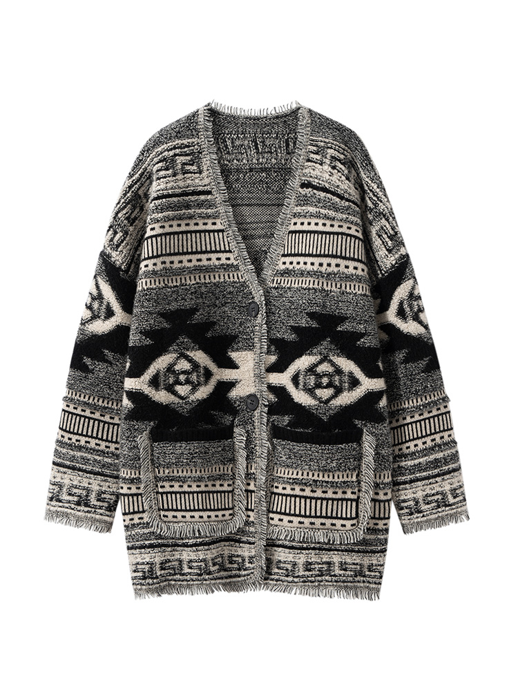 Bohemian Women's Cardigan Swea - Embroidery Towel のレビューと価格