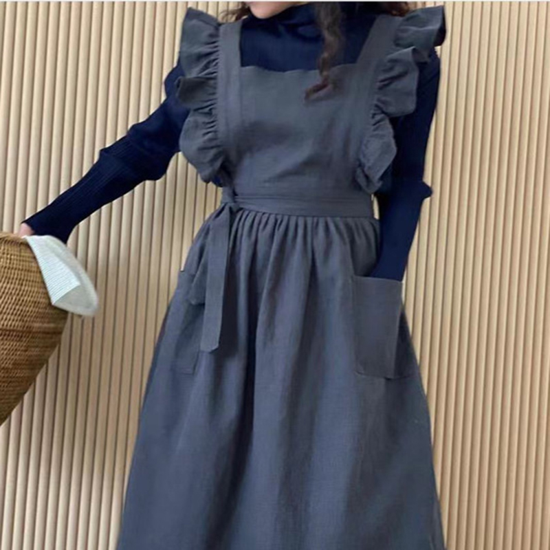 French Palace Apron Retro Ruff - Embroidery Apron のレビューと価格
