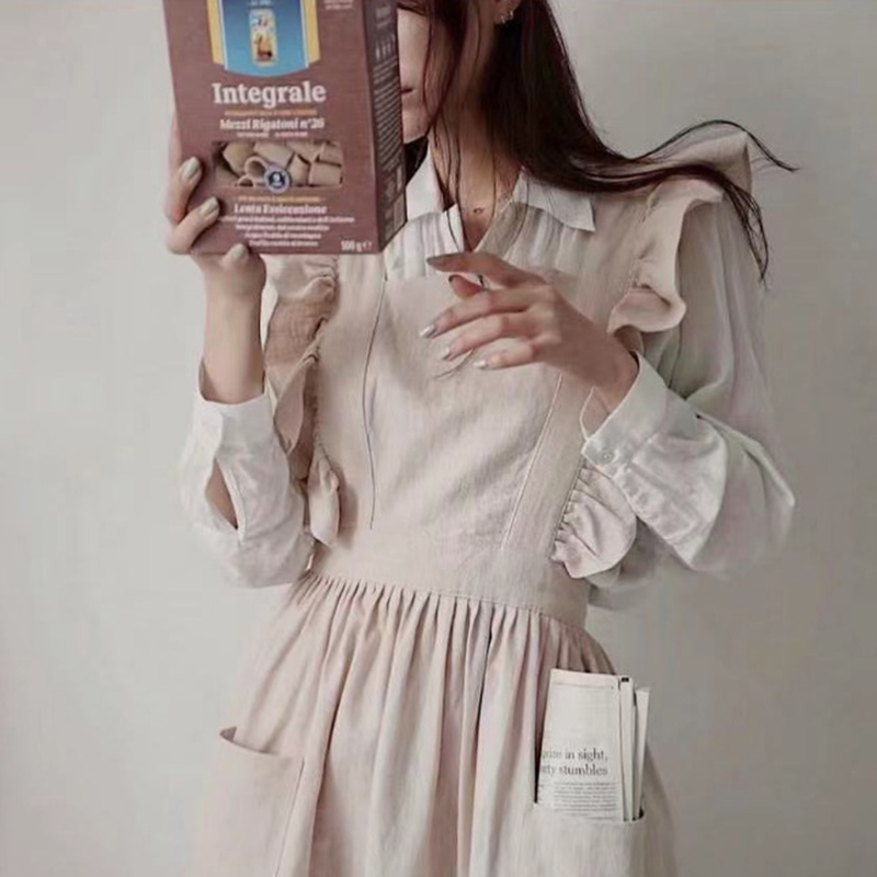 French Palace Apron Retro Ruff - Embroidery Apron のレビューと価格