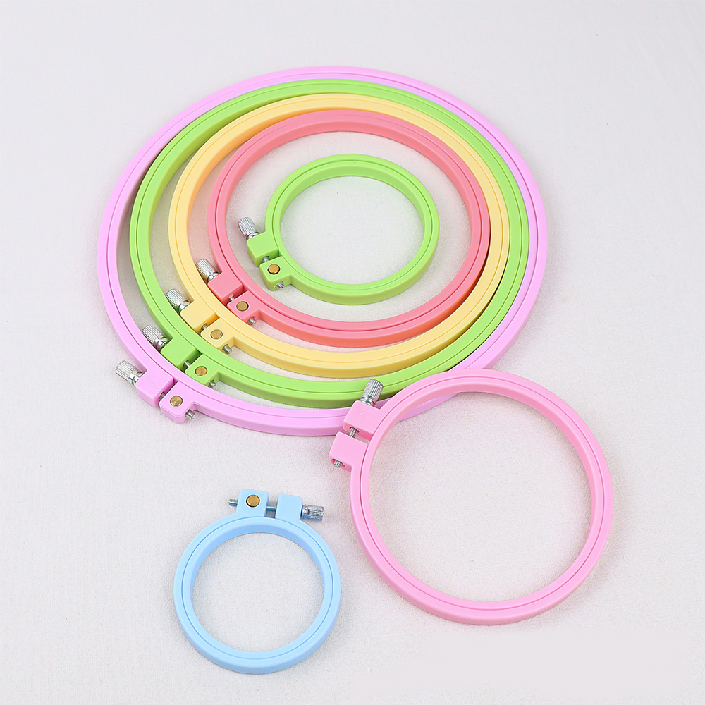 1/7pcs 7-25cm Plastic Embroide - Embroidery Frame のレビューと価格