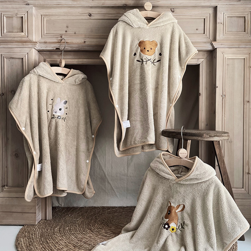 Children's Coral Fleece Cloaks - Embroidery Towel のレビューと価格