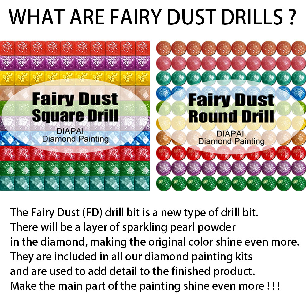 DIAPAI Fairy Dust AB Full Diam - Embroidery Cross Stitch Patterns のレビューと価格