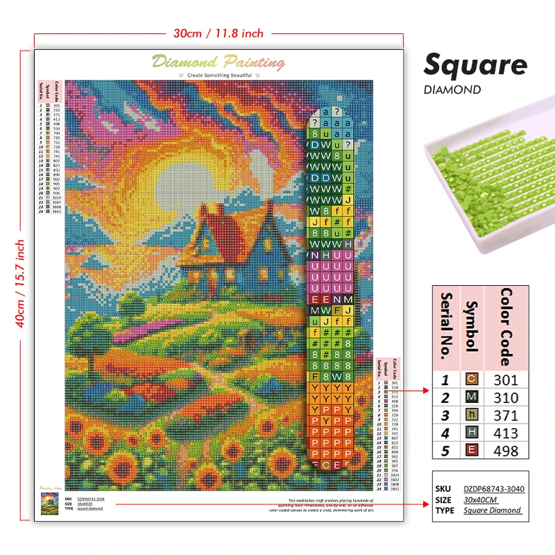 5D DIY Color Food Art Diamond  - Embroidery Kitchen のレビューと価格