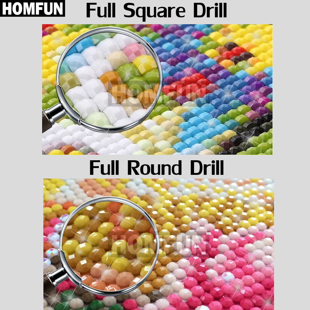 HOMFUN Full Diamond Embroidery - Embroidery Cross Stitch Patterns のレビューと価格