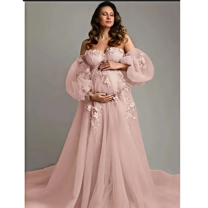 Hand-Finished Maternity Gown - - Embroidery Jersey のレビューと価格