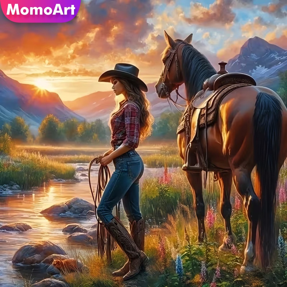 Momoart Diamond Embroidery Wom - Embroidery Horse のレビューと価格