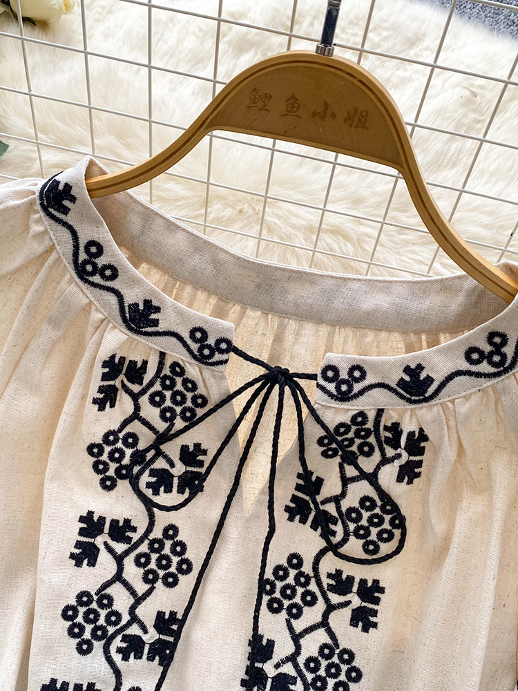 Women embroidered blouse autum - Embroidery Jersey のレビューと価格