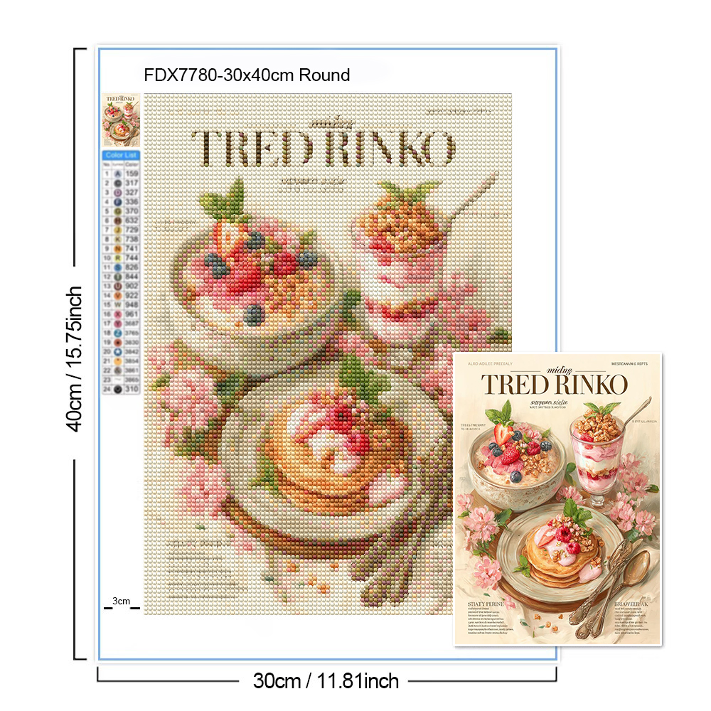 Delicious Food Diamond Paintin - Embroidery Cream のレビューと価格