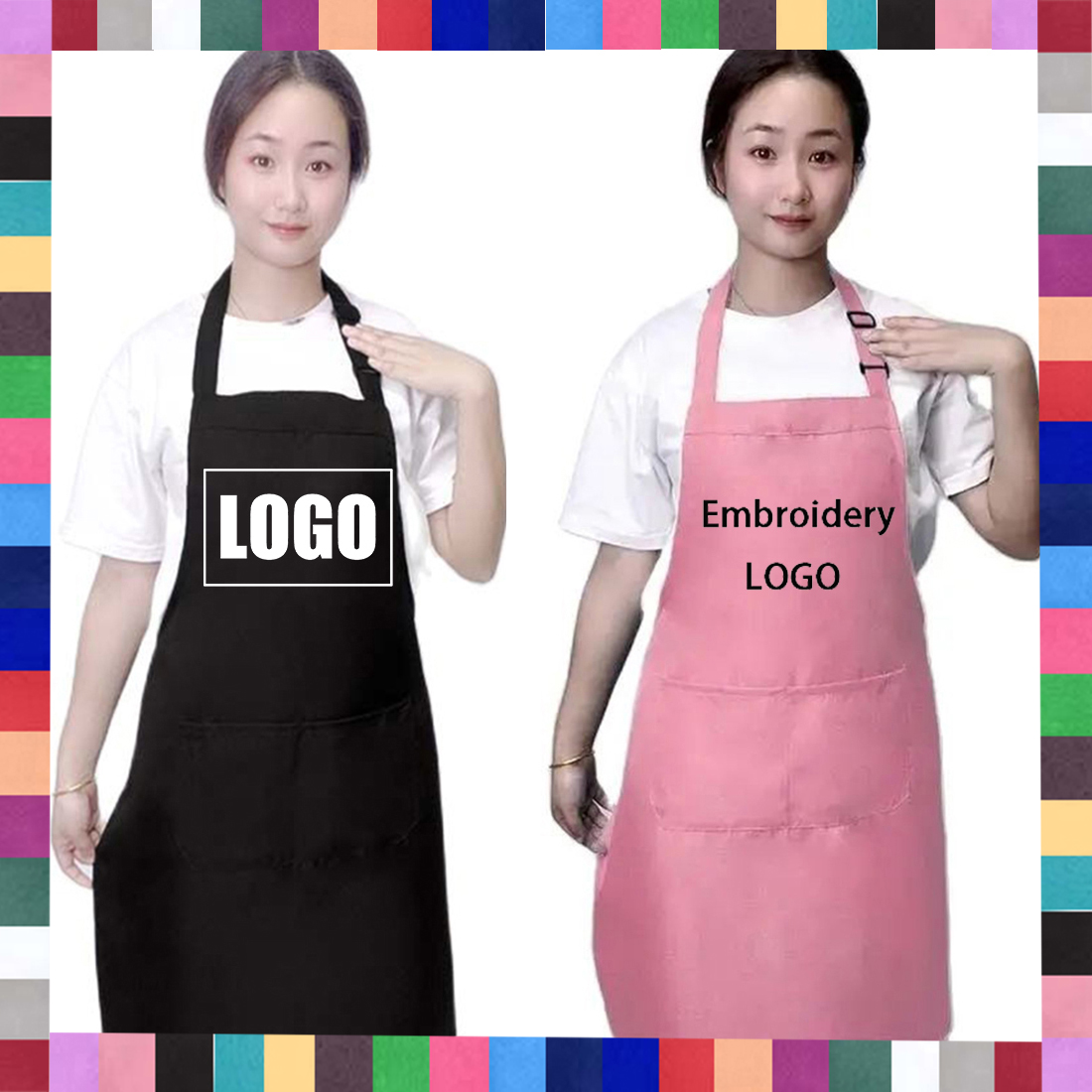 18 Colors Custom LOGO Aprons F - Embroidery Apron のレビューと価格