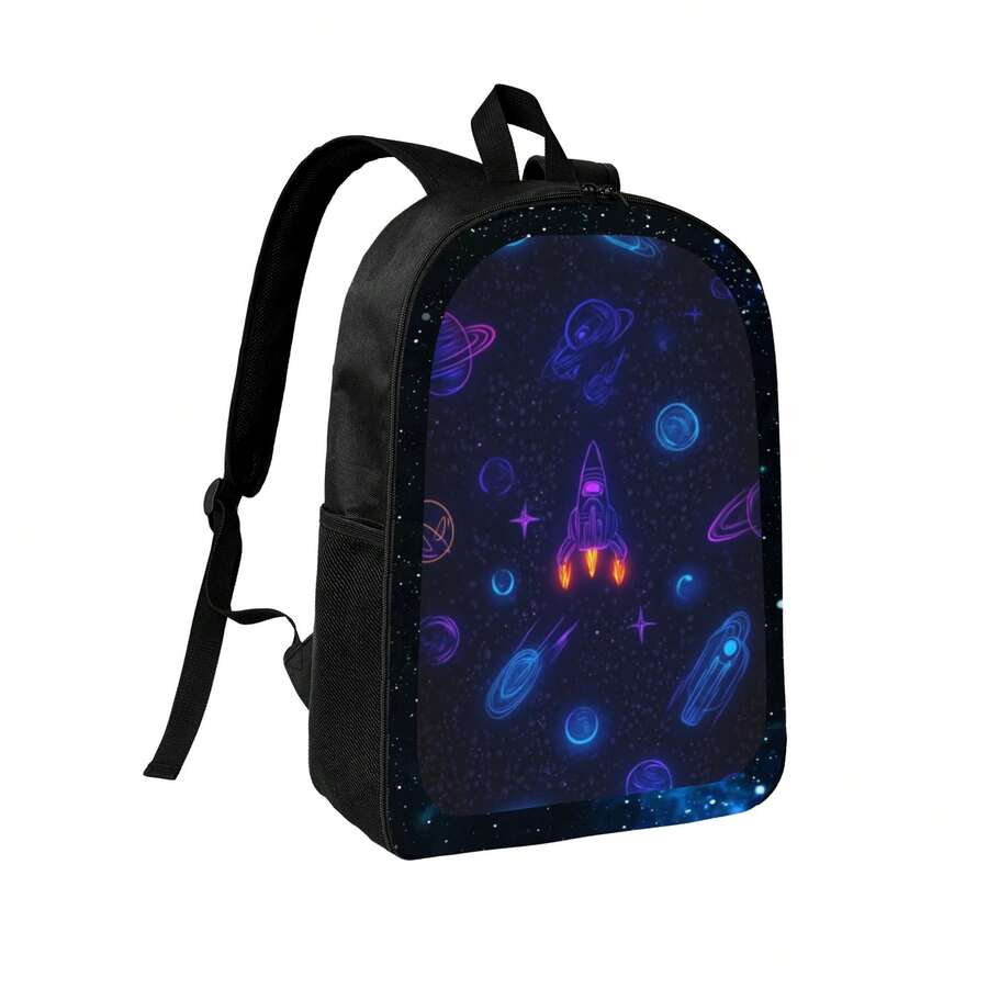 Galaxy Space Print Mens Backpa - Embroidery Computer のレビューと価格