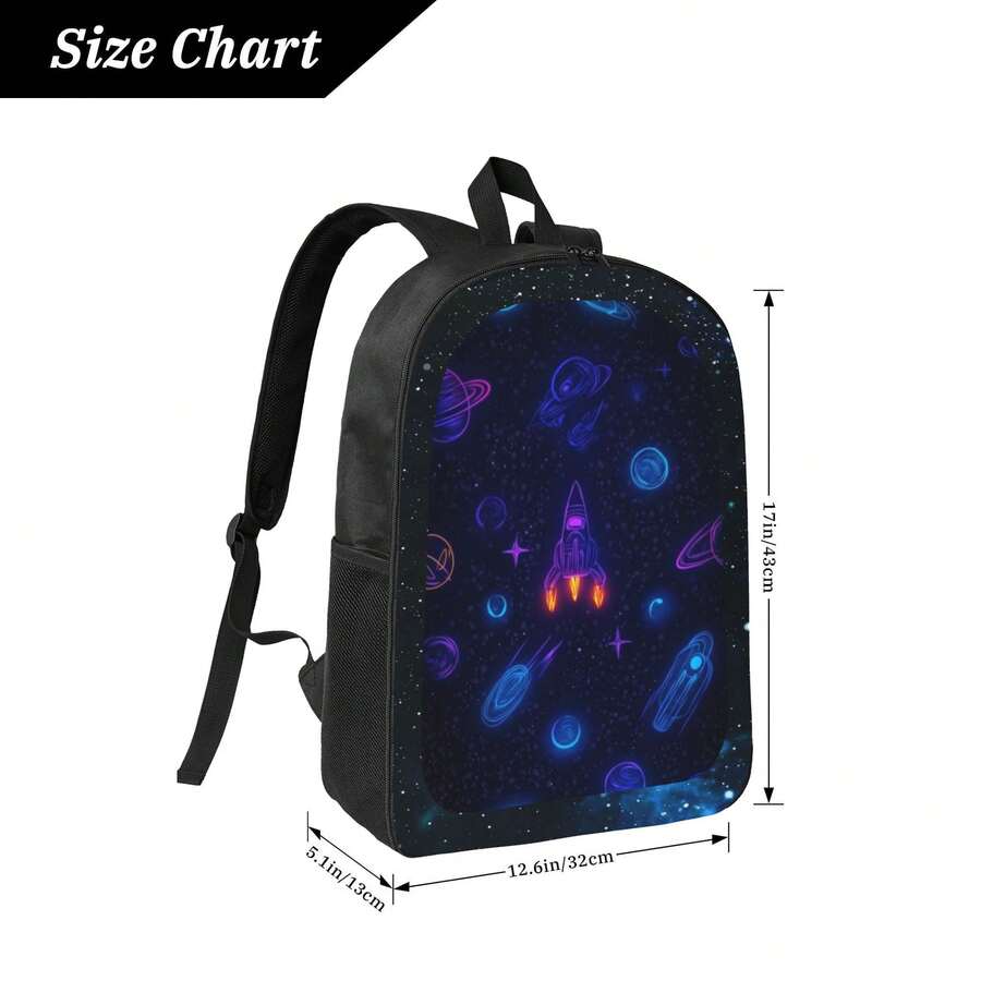Galaxy Space Print Mens Backpa - Embroidery Computer のレビューと価格