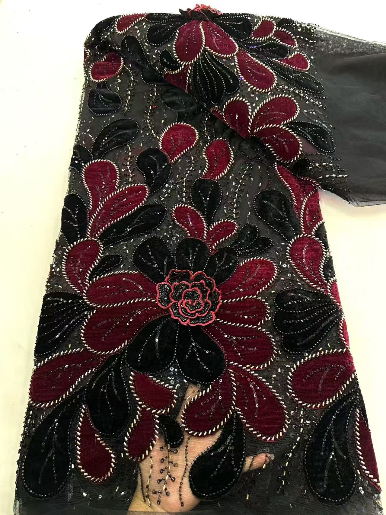 Latest African Velvet Lace Fab - Embroidery Jersey のレビューと価格