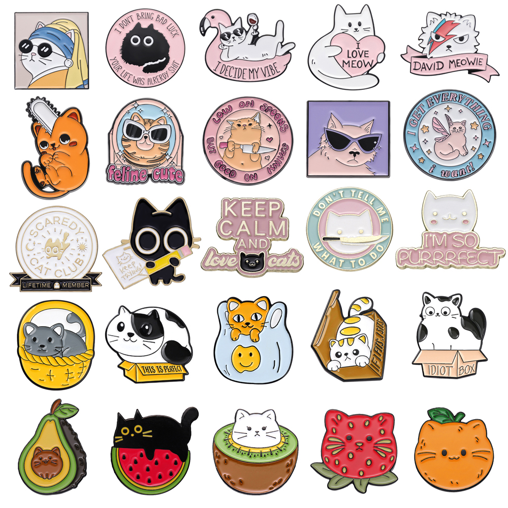 Cute Cat Brooch Cat Club Swan  - Embroidery Love のレビューと価格
