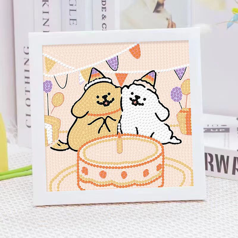 Cartoon Line Puppy Crystal Dia - Embroidery Frame のレビューと価格