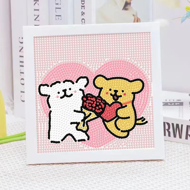 Cartoon Line Puppy Crystal Dia - Embroidery Frame のレビューと価格