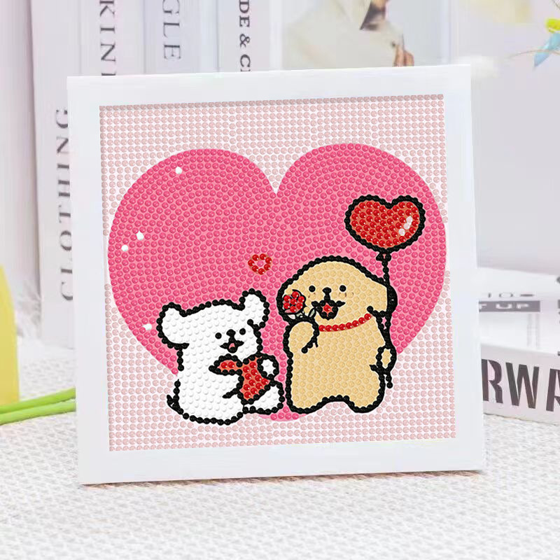 Cartoon Line Puppy Crystal Dia - Embroidery Frame のレビューと価格